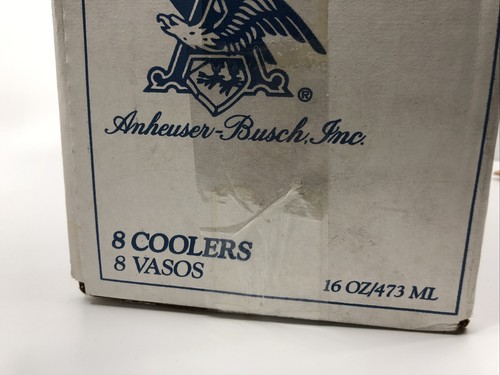 Neu Vintage 8 Stück Indiana Glas Budweiser Clydesdales Gläser Winter Schnee USA - Bild 12 von 12