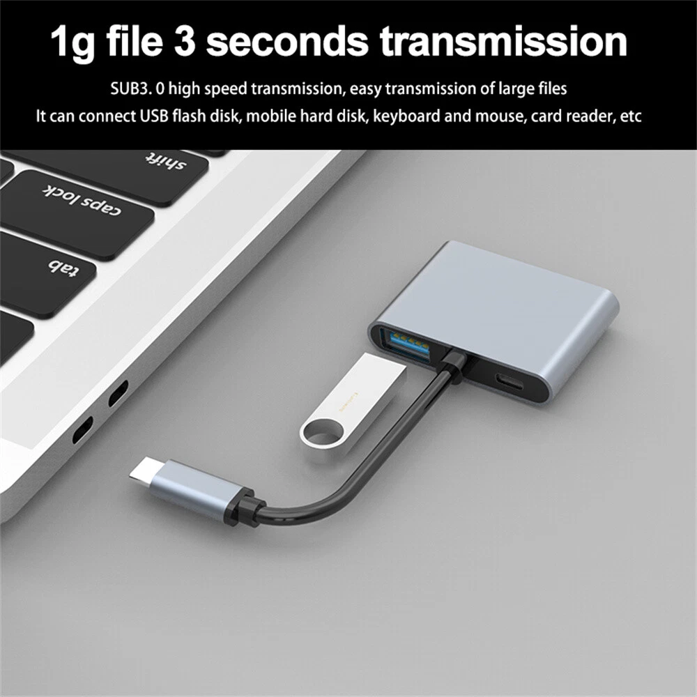 USB Hub Type-C Docking Station to HDMI*2 4K USB3.0 USB C Hub For Macbook Laptop