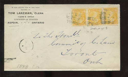 CANADA 1880-1897 PRINTED COMMERCIAL ENVELOPES Q.VICTORIA FRANKINGS ..EACH PRICED - Picture 12 of 23