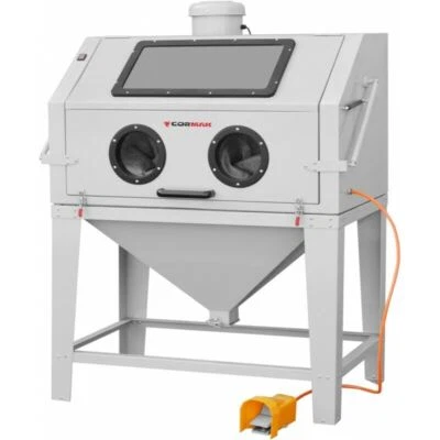 CORMAK Sandstrahler 450L TOP Sandstrahlkabine mit Absauganlage Sandstrahlgerät