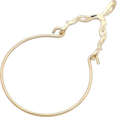 14K Gold Charm Holder Pendant Jewelry 34mm FindingKing