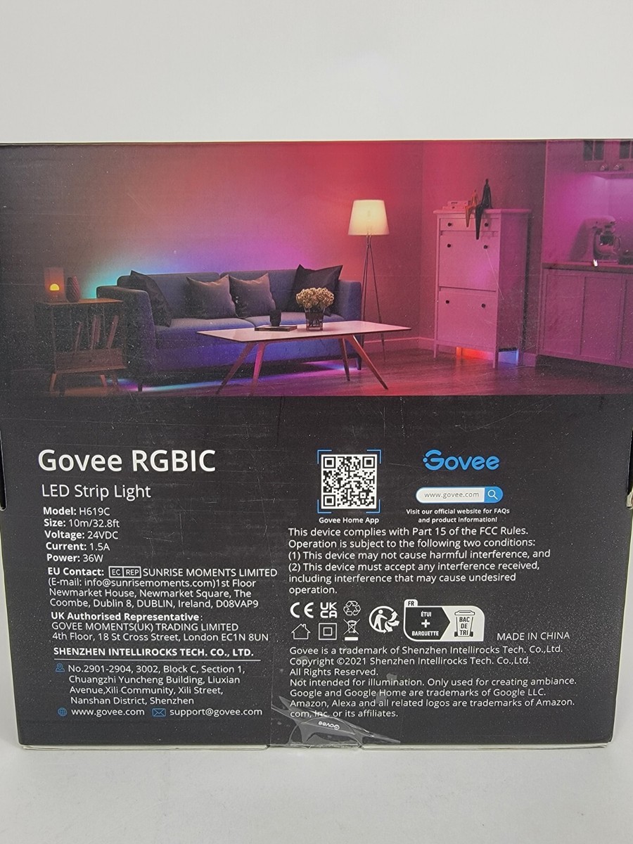 新品 Govee H619C 10m LEDライトストリップ Govee RGBIC LED Strip Lights With Protective Coating | Govee EU