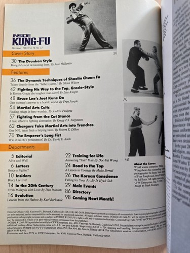 Inside Kung-Fu Magazine - Volume 14 Number 12 - December 1987 F - Picture 2 of 6