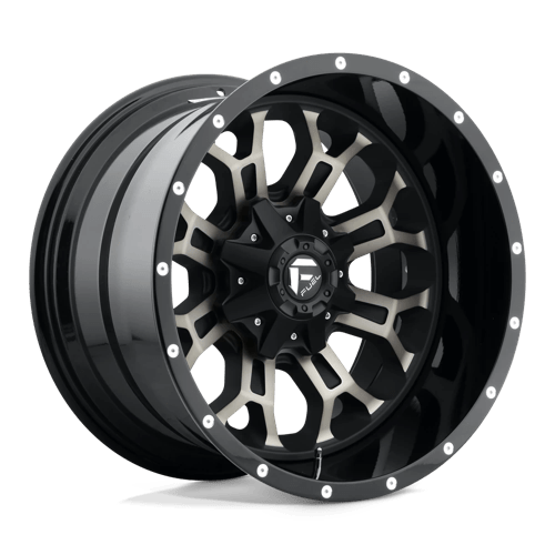 17X9 Fuel 1PC D561 CRUSH 5X4.5/5.0 -12MM GLOSS MACHINED DOUBLE DARK TINT
