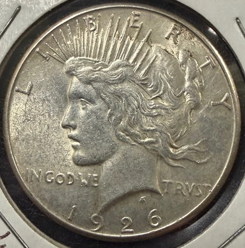 1926 S Peace Silver Dollar $1 Looks AU to UNC 90% Silver (#1130)