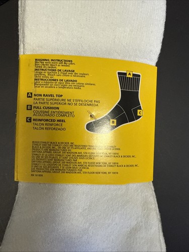 Stanley Mid Weight Quarter Socken für Herren - 5 Paar weiße Arbeitssocken 2C2 - Bild 4 von 5