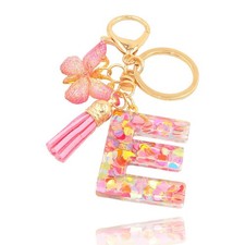 1PCS Resin Letter Keychain Pendant Decor Accessories Bag Hanging Keyrings Gift