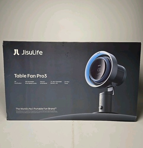 Jisulife Pro3 Table Fan 3-in-1 Turbo Oscillating HEPA Air Purifier RGB - Picture 2 of 2
