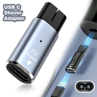 1pc 5V Type-C Rasierer Adapter für Philips OneBlade Ladegerät USB Schnellladung