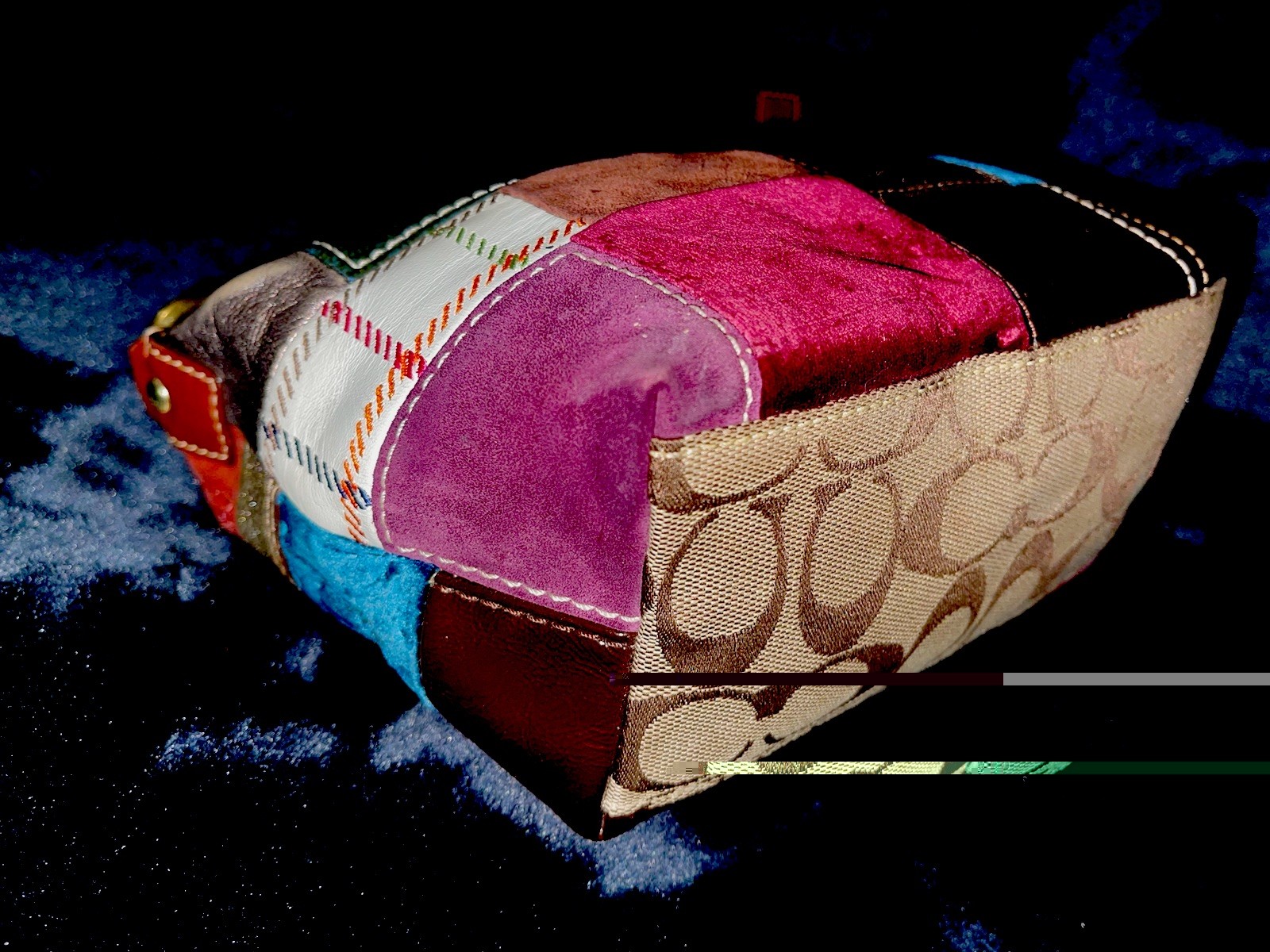 Vintage Coach Limited Edition Patchwork Shoulder … - image 3