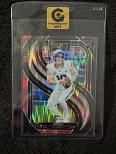 2024 Panini Select - Premier Level Bo Nix Black & Red Shock Prizm (RC) GCC GOLD