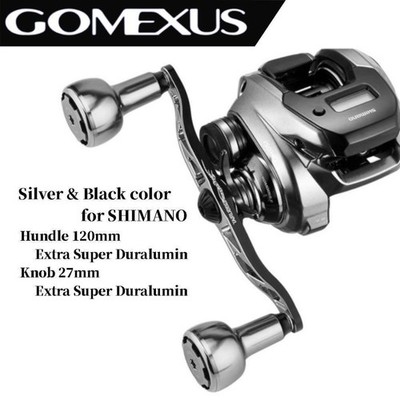 Gomexus bait reel double handle 120mm Shimano silver black