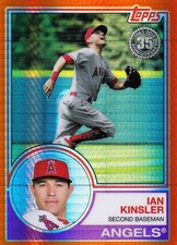 2018 Topps 83 Topps Silver Chrome Ian Kinsler Orange 1/25 Angels