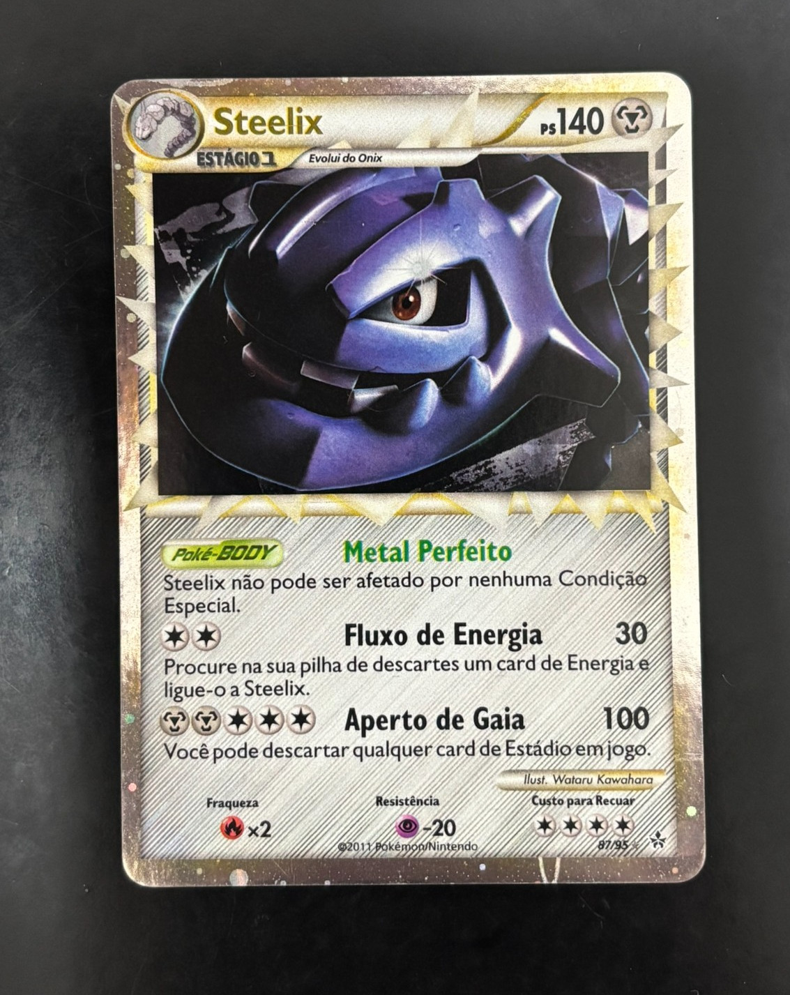 Pokémon TCG - Steelix Prime 87/95 HS Unleashed Saturn Holo  - Portuguese