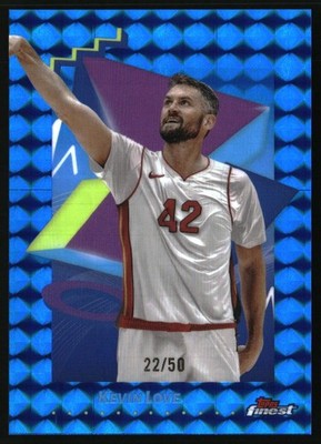 2024-25 Finest #146 Kevin Love Blue Geometric Refractor #/50