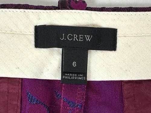 J. Crew Women's Sz 6 Garden Pant in Midnight Floral Jacquard Blue/Purple - Picture 3 of 12