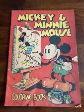 Disney Mickey  Minnie Mouse Coloring Book Vintage No. 979 Collectible Rare Kids