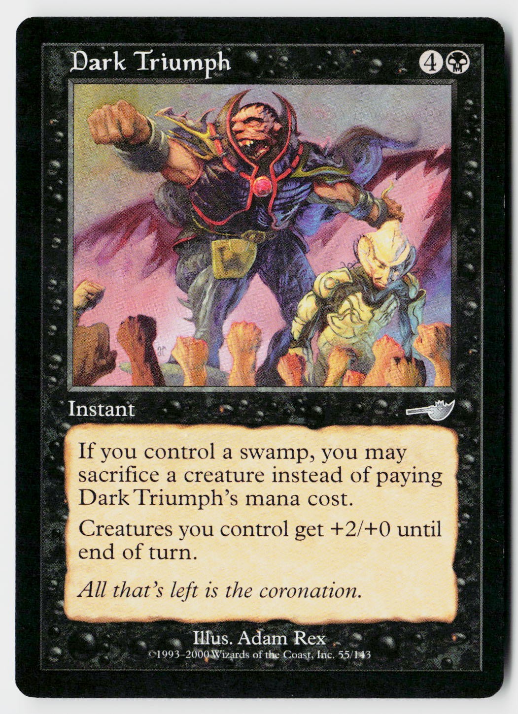 MTG Nemesis #55 Dark Triumph Lightly played
