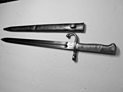 WKB&Co Solingen Modelo Argentino 1891 - M1891 Bayonet  w/ Scabbard-VG