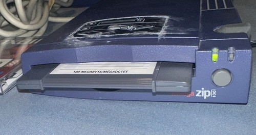 Iomega Zip 100 lecteur de port parallèle externe Z100P2 cordon d'alimentation s'allume et s'éjecte - Photo 6/10