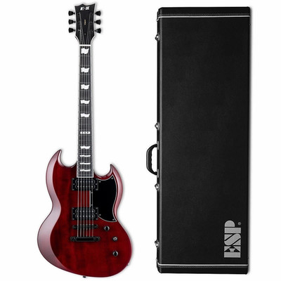ESP E-II Viper Electric Guitar See Thru Black Cherry + ESP Case - B-Stock - EII