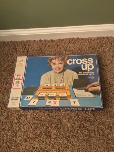 Vintage 1974 Milton Bradley Cross Up Competitive Crossword Game Lucille Ball