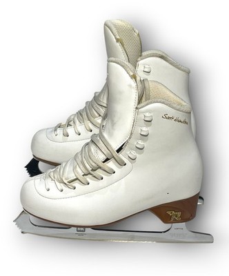 Risport Scott Hamilton Figure Skates Size 250 US Women 7 MK Flight Blades 9.5