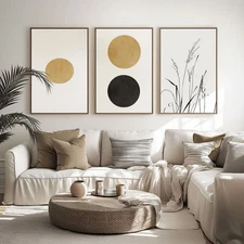 Hand-painted Oil Painting 3 Panel Creativity Wall Art Illustration unframed #046