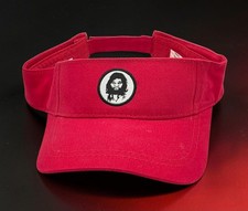 Vintage GEICO Caveman Red Visor Adjustable Strapback OSFM Hat Cap NEW NOS NWOT