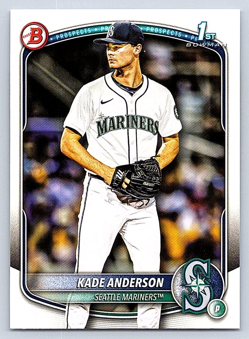 KADE ANDERSON MARINERS RC 1st card  2025 BOWMAN DRAFT #BD-3