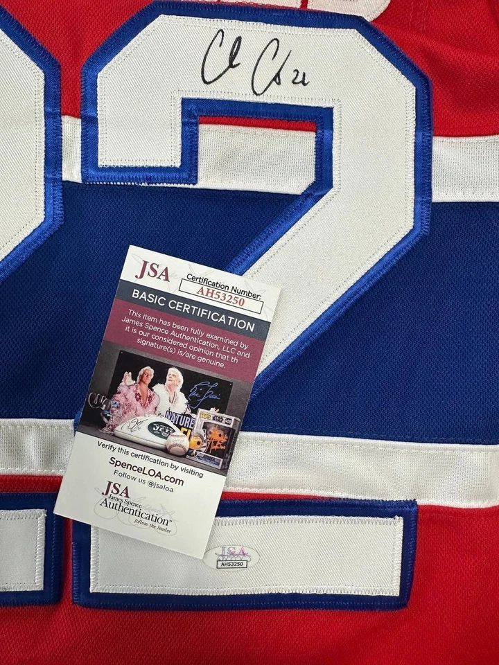 Maglia Hockey Cole Caufield Firmata a Mano Autografata Autenticazione JSA - Immagine 2 di 4