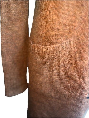Peruvian Connection Brown Baby Alpaca Button Up Pockets Cardigan, Womens Sz XS - Picture 7 of 21