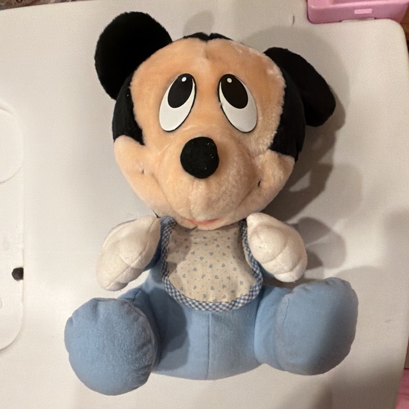 Disney Mickey Mouse Plush Stuffed Animal Blue Outfit vintage