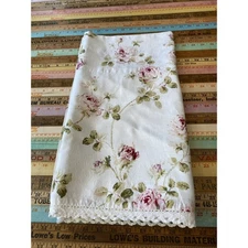 Piper & Wright Rosalie Valance Curtain Straight 86"x19 Floral Cottagecore Lace