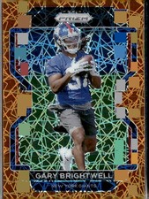 2021 Panini Prizm Orange Laser #400 Gary Brightwell(E)