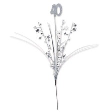 Beistle Glittered "40" Metallic Star Spray - Birthday-Age Specific  Party