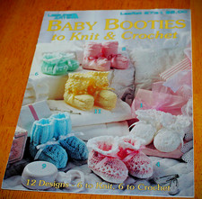Leisure Arts BABY BOOTIES TO KNIT AND CROCHET BOOK 2731 - 12 Design - Vintage