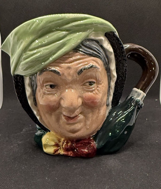 Royal Doulton Sairey Gamp Large 6" Toby Mug Pitcher Made In England