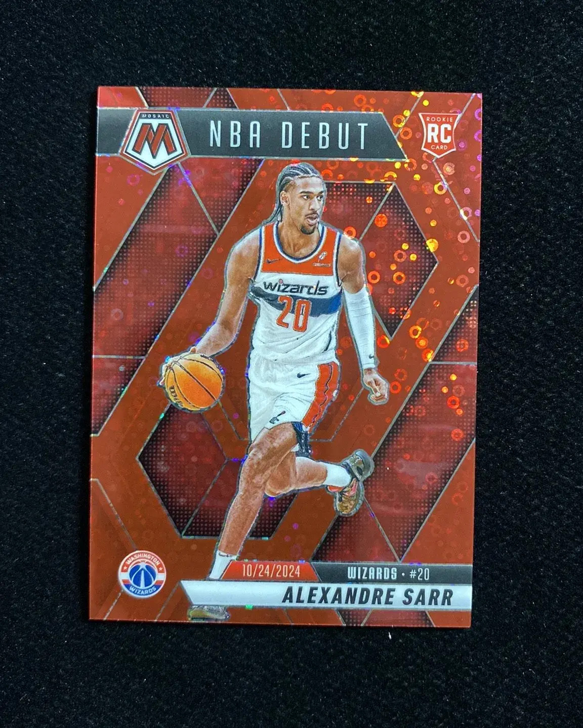 2024-25 Panini Mosaic Alexandre Sarr #254 Fast Break Red 59/99 RC Wizards 999