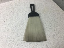Vintage WHISK OFF Hand Broom Cream Bristle  Black Plastic Handle Made in USA