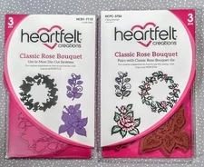  Heartfelt Creations Classic Rose Bouquet Dies  Stamps Set HCD1-7112, HCPC-3754