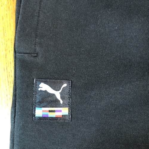 Felpa PUMA International uomo media nera con coulisse corsa atletica - Foto 3 di 7