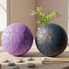 HLURU 8" Steel Tongue Drum 11 toni per tamburo lingua Handpan per meditazione