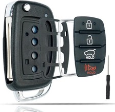 Flip Key Fob Shell Case Replacement Fits for Hyundai Sonata Santa Fe 2013 2014 2