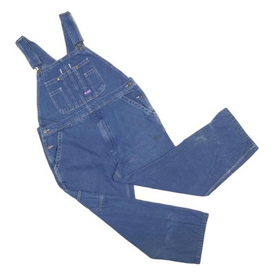 BIG SMITH Herren Blaue Baumwoll Latzhose Regular Fit M W38 L28 Utility