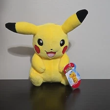 Pokémon Plush PIKACHU Sitting 8 inch Stuffed Toy By WICKED COOL TOY NWT