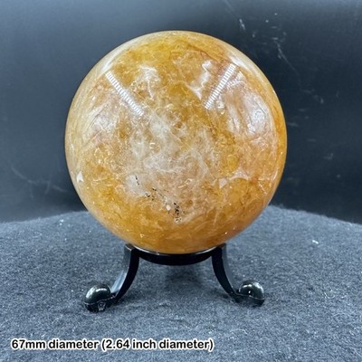 Gelbe Hämatoid Quarz Kugel Natur Quarz Kristall Mineral Probe Eisen