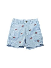Janie  Jack Baby Shorts Embroidered American Flags Preppy Nautical Size 18-24M