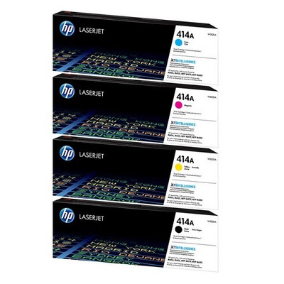HP 414A Black/Cyan/Magenta/Yellow Standard Yield Toner Cartridge, Pack Of 4