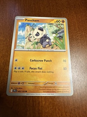 Pancham 083/159 Journey Together Regular Pokemon TCG Card